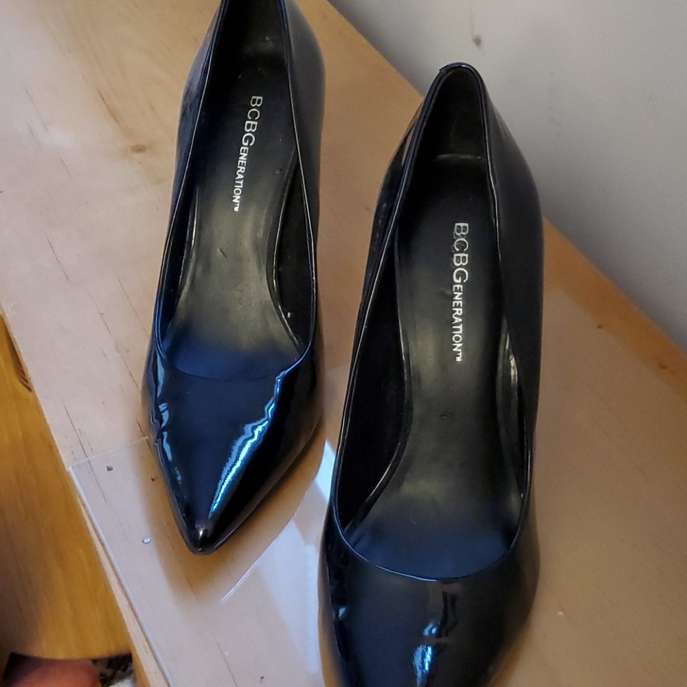 Big Size Black Patent Leather Super High Heel Open Toe High Heel main image 0